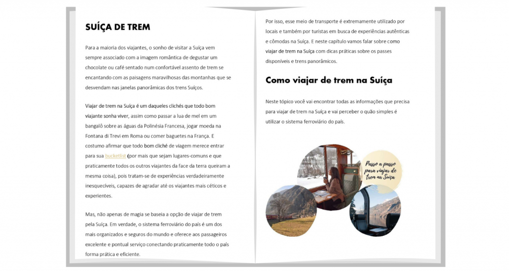 Ebook de viagem da Suíça