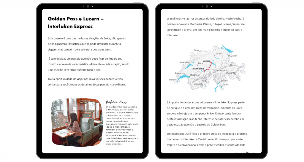 Ebook de viagem da Suíça